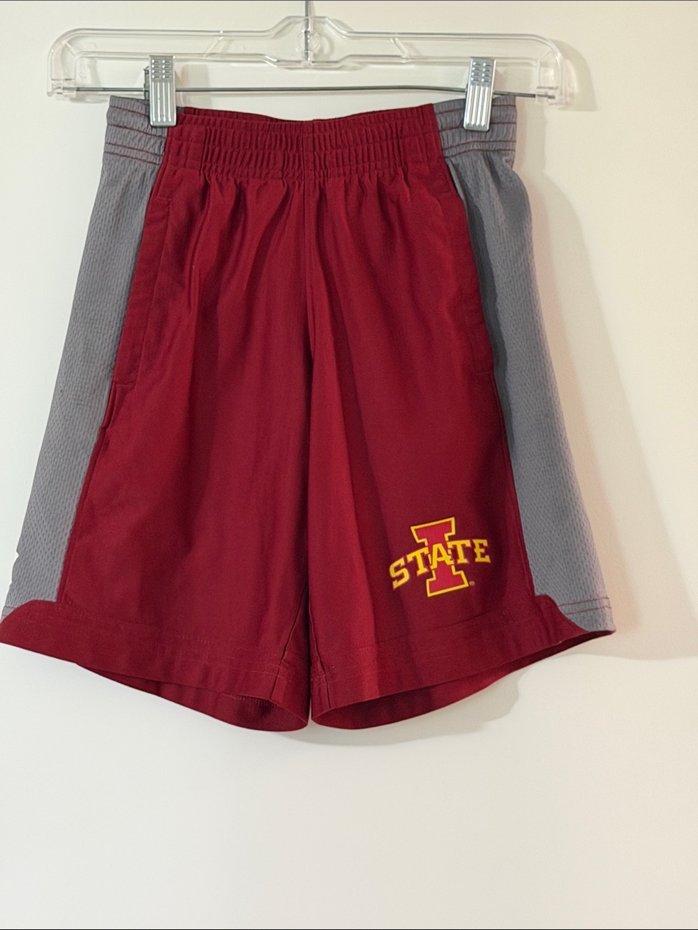 Under Armour Maroon and Gray Iowa State Logo Athletic Shorts - Kids